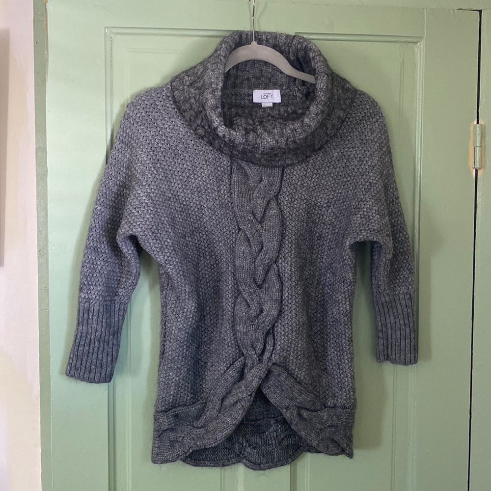 WOOL Cable Knit Sweater from Loft